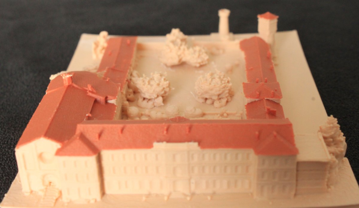Maquette 3D du Château-Abbaye de Cassan