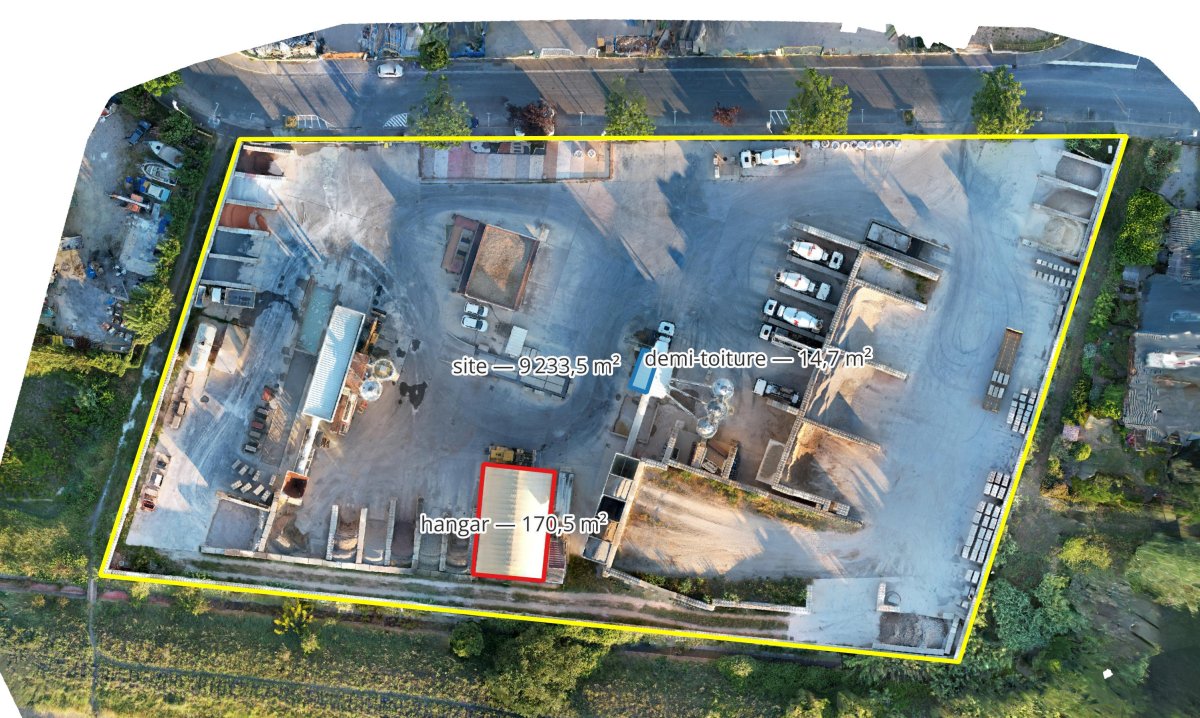 Orthophoto de la centrale à béton