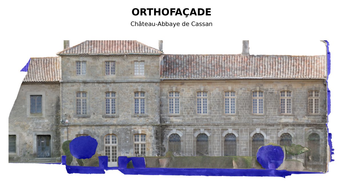 Orthofaçade du Château-Abbaye de Cassan